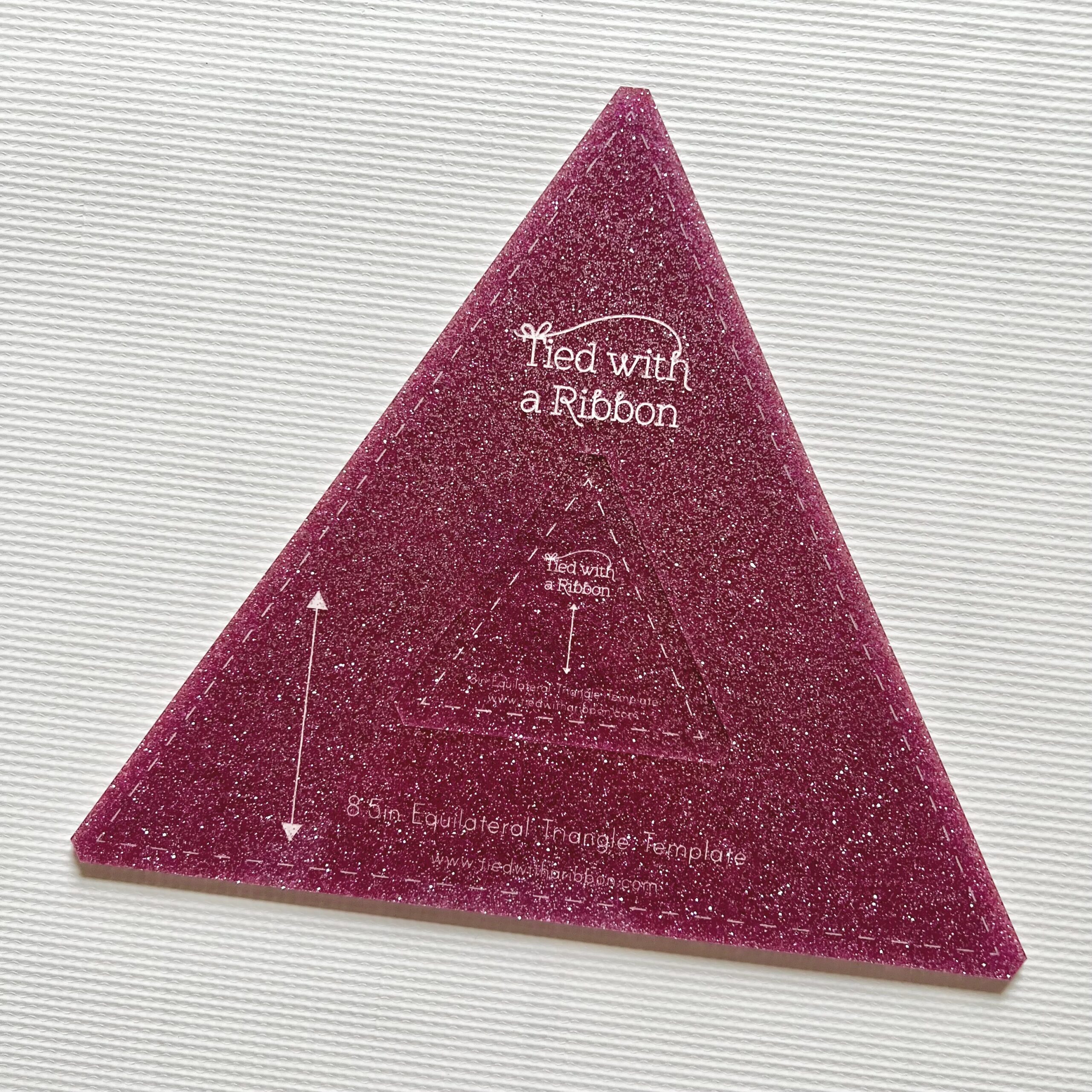 Pink Glitter 8-5 3 EQ Triangle 2