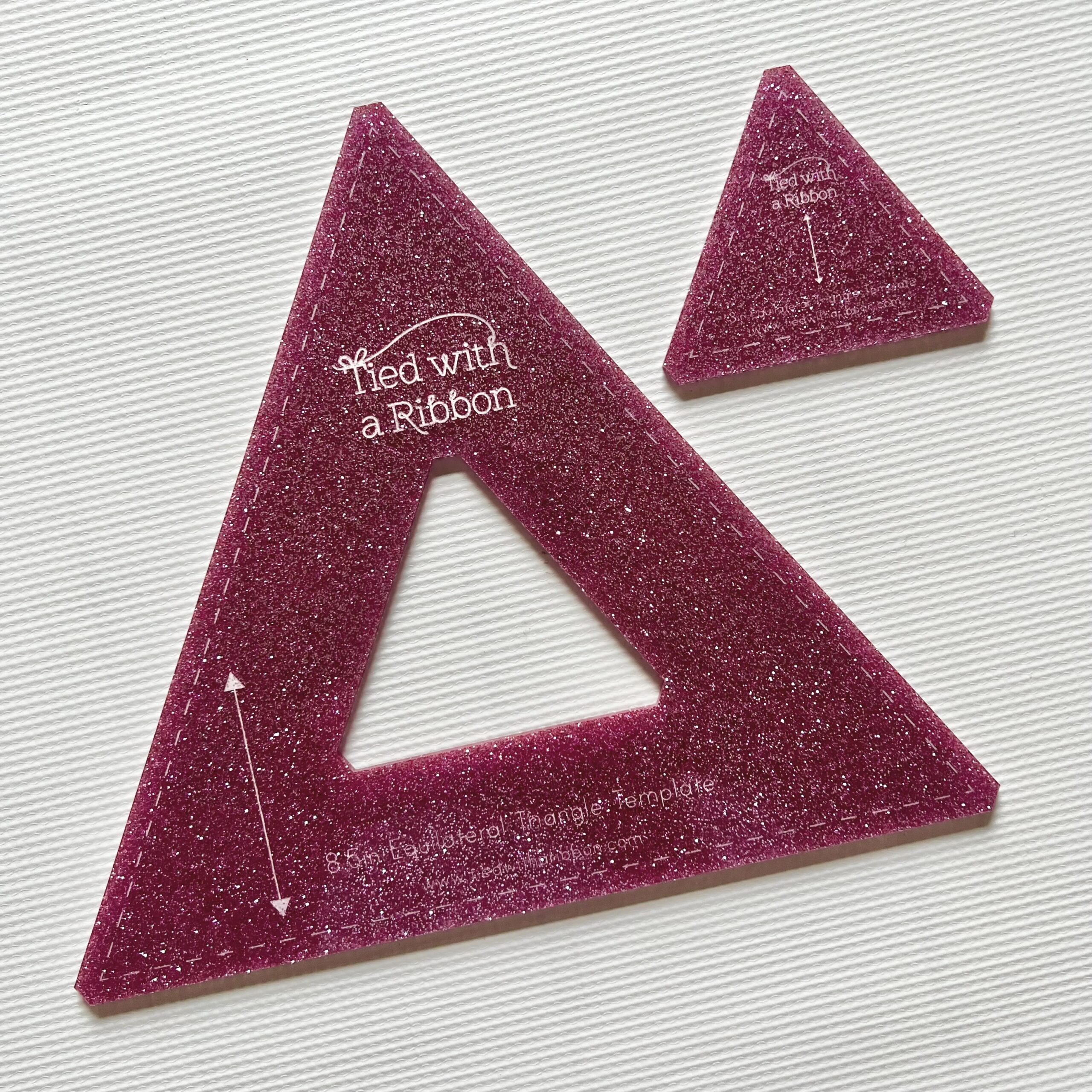 Pink Glitter 8-5 3 EQ Triangle 4